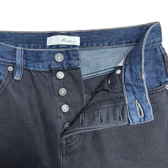 KANCAN JEANS REGAN HIGH RISE 90S BOYFRIEND TWO TONE SIZE 7/27 KC8680BK - Picture 7 of 12
